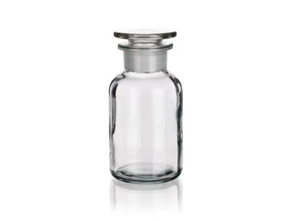 dóza-prachovnice   50ml-kul.čirá, zabr.víko, sklo