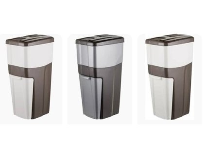 koš odp.2+1 TRYPLA šedý, bílý,,hnědý, (18l+16l, 4,5l), tříděný odp.