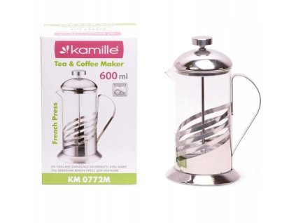 konvice 0,60l KAMILLE, COFFEE MAKER, sklo/NR