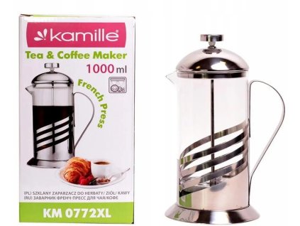 konvice 1,00l KAMILLE, COFFEE MAKER, sklo/NR