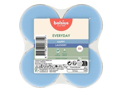 SVÍČKY ČAJOVÉ MAXI HAPPY LAUNDRY, SADA 4KS