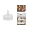 svíčka čajová LED pr.3,5cm BÍ (4ks) s bateriemi, časovačem 36 6507