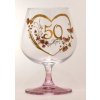 Sklenice Brandy - výročí 50 - růžová 35 17294