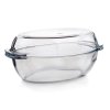 pekáč ovál 2,2+1,8l 34x19,6cm skl.s poklicí