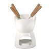 fondue na čokoládu COLLEZIONE BIANCA sada 6díl. keramická