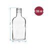 láhev placatka 200ml skleněná