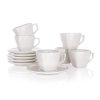 šálek + podšálek 250ml square ALBA porcelánový BÍ
