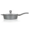 pánev 28x4,3cm nepřiln.povrch GRANITE GREY se skl.poklicí