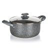 hrnec 18x8,5cm nepřiln.povrch GRANITE se skl.poklicí