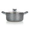 hrnec 18x8,5cm nepřiln.povrch GRANITE se skl.poklicí
