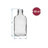 láhev placatka 100ml skleněná