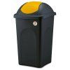 koš odpadkový výklopný MULTIPAT 60l čtverc.ČER/ŽL víko PH