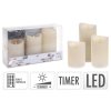 svíčka LED PLAMEN,dálk.ovl.,stmívání,časovač,SL.KOST (3ks) 36 22491