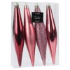 ozdoba vánoční RAMPOUCH 15cm RŮŽ mix (4ks) 41 22505