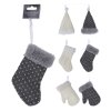 dekorace závěsná mix RUKAVICE/PUNČOCHA/ČEPICE 15cm BÍ,ŠE 36 22508