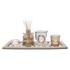 svícen/diffuser 36x14cmx1cm 5 dílů+dekorace, dřevo/sklo 37 22766