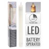 svíčka LED v.23cm, blikající plamen, časovač, SLON.KOST 36 22768