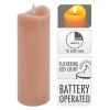 svíčka LED pr. 7x20cm, blikající plamen, časovač, RŮŽ 35 22771
