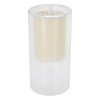 svíčka LED pr.10x20cm, blikající plamen, ve skle, IVORY 37 22781