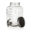 láhev 4000ml skleněná s kohoutkem, kov.víčko