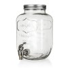 láhev 4000ml skleněná s kohoutkem, kov.víčko