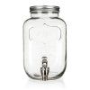 láhev 4000ml skleněná s kohoutkem, kov.víčko