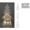 dekorace STROM S MEDVĚDEM 6LED, 34cm dřev.BÍ mix 35 23114