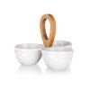 miska dělená 24x24x18cm porcelán/bambus BRILLANTE