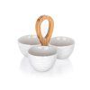 miska dělená 24x24x18cm porcelán/bambus BRILLANTE