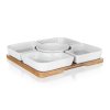 miska sada 6díl.(5xmiska,1xtác) 24,5x24,5x4,5cm porcelán/bambus BRILLANTE