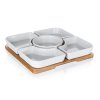 miska sada 6díl.(5xmiska,1xtác) 24,5x24,5x4,5cm porcelán/bambus BRILLANTE