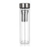 láhev na pití 500ml dvoustěnná DOBLO, se sítkem, nerez/sklo