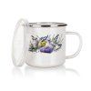 hrnek smalt. pr. 9,5cm 0,5l LAVENDER + PH víko