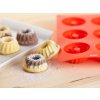 forma na bábovičky  6ks 29,5x17,5x3,5cm silikon ČRV CULINARIA