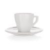 šálek + podšálek  60ml square ALBA porcelánový BÍ