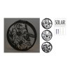 dekorace na zeď kruh.solární LED pr.25x5cm kov.ČER 36 23658