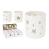 svícen na čajovou svíčku pr.7,5x8cm porcelán BÍ mix 35 23749