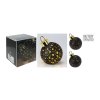 dekorace KOULE 15cm LED ČER matná/ZLA mix s časovačem 35 23755