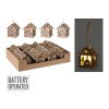 dekorace DOMEK 9cm LED závěsný dřev.mix 36 23781