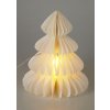 dekorace STROM 28cm 6LED papír BÍ, s časovačem 35 23797