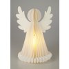 dekorace ANDĚL 28cm 6LED papír BÍ, s časovačem 35 23798