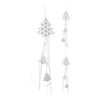dekorace STROM 16cm závěsná dřev.BÍ se stužkami mix 35 23830
