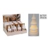 dekorace VÁNOČNÍ LED 13cm porcelán BÍ mix 35 23835