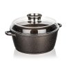 hrnec 28x12,5cm nepřiln.povrch PREMIUM Dark Brown se skl.poklicí,aroma knob