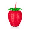 láhev s brčkem 880ml STRAWBERRY PH