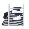 taška nákupní 30l, nosnost 25kg, PRUHY BÍ/ČER