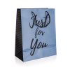 taška dárková 26x32x13cm (L) JUST FOR YOU BLUE 36 24476