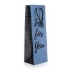taška dárková na láhev 12x35x9cm JUST FOR YOU BLUE 36 24483