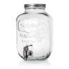 láhev 5200ml skleněná s kohoutkem, kov.víčko