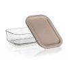dóza WAVE obdél. 0,48l 16x11x5cm skl.+PH víčko LATTE